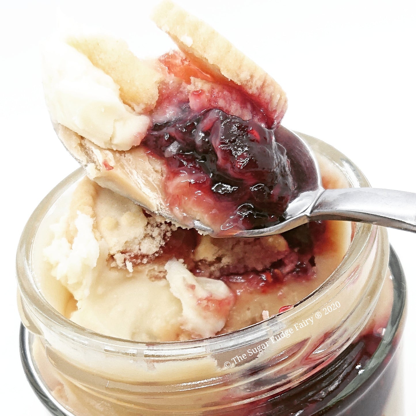 White Chocolate and Raspberry Fudge Jar
