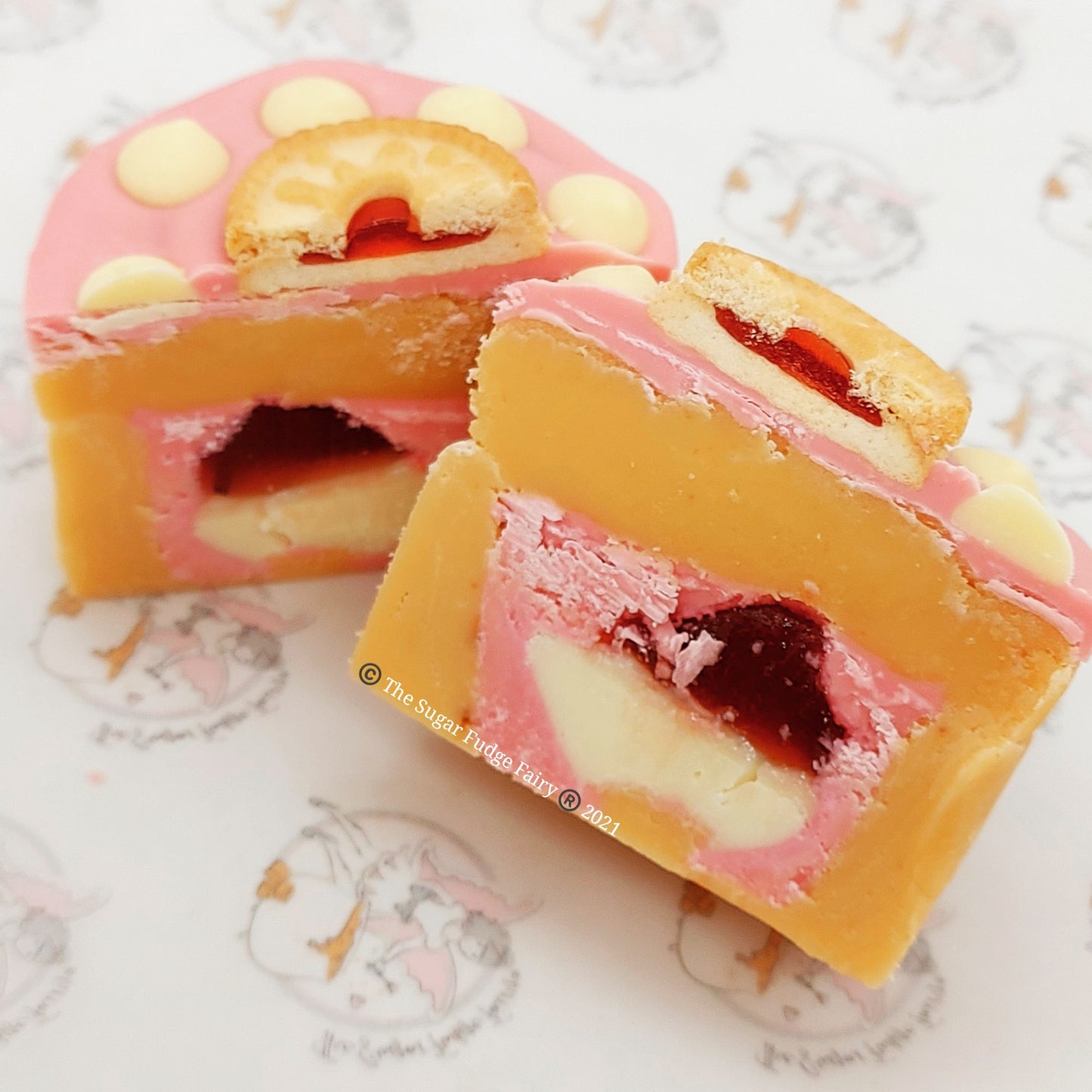 Strawberries and Cream Fudge Cup