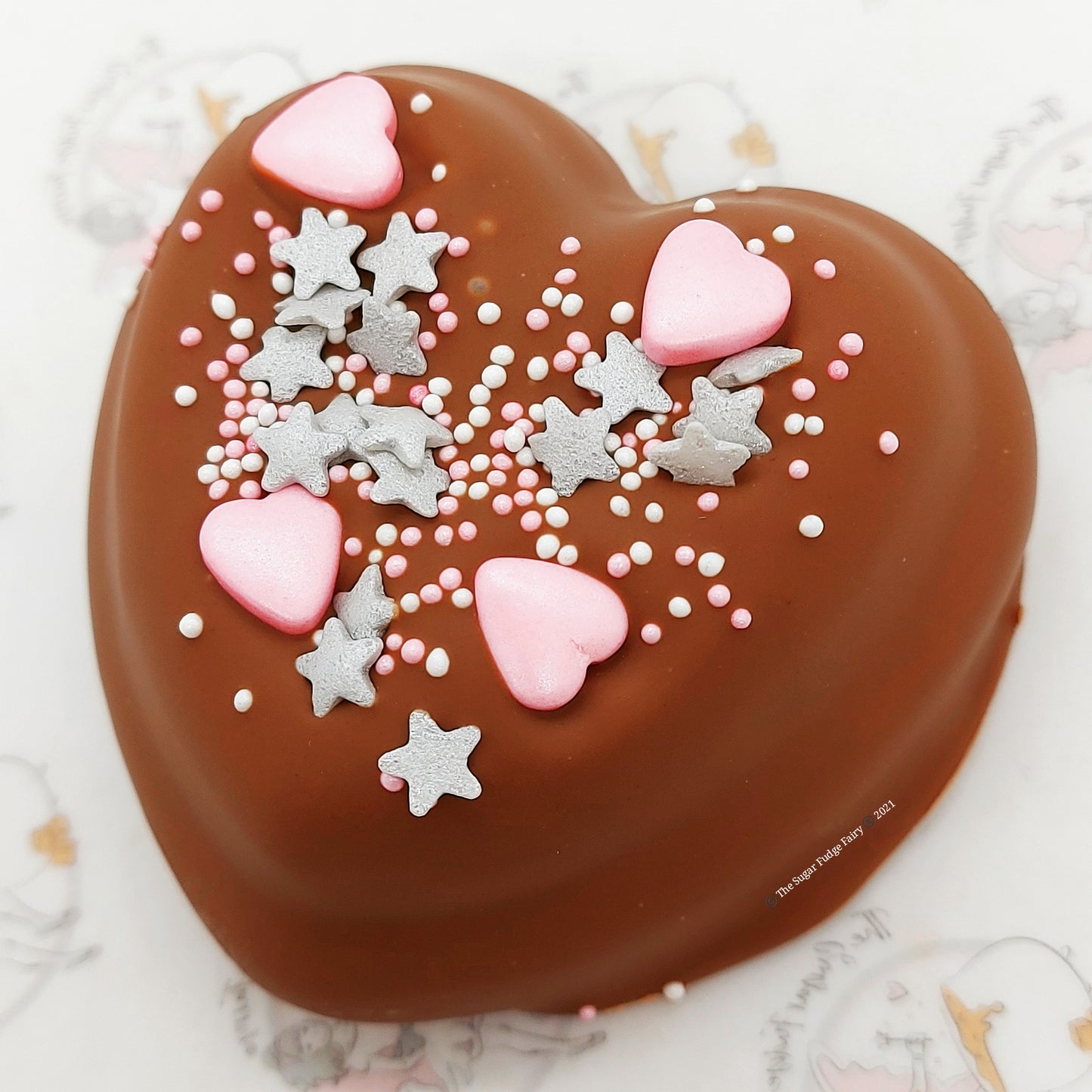Stuffed Fudge Heart (Biscoff)