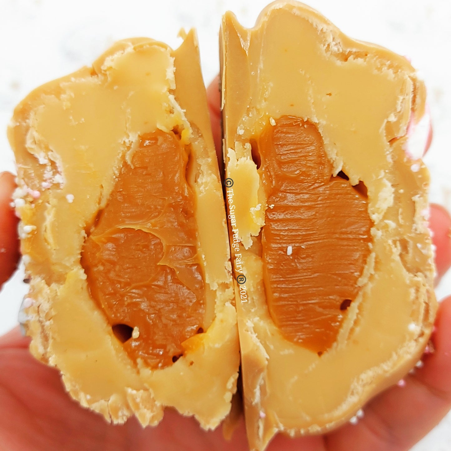 Salted Caramel Stuffed Fudge Heart
