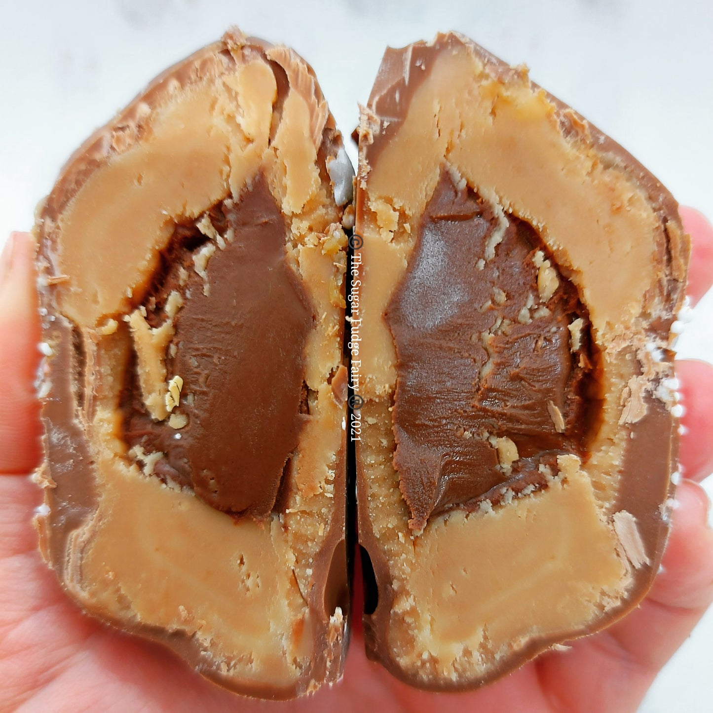 Stuffed Fudge Heart (Nutella)