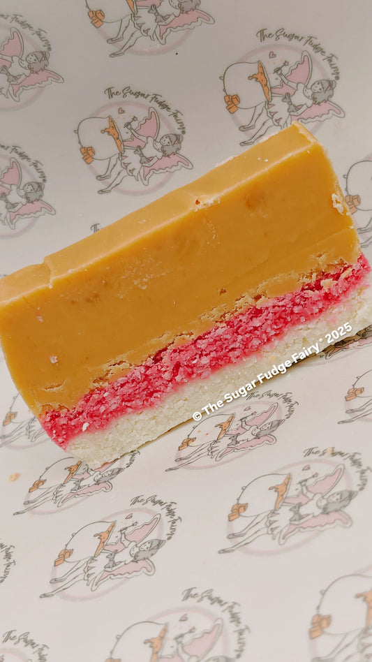 Coconut Ice Fudge Slice
